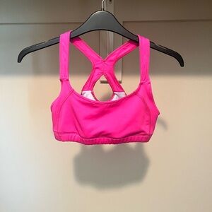 Oiselle Bright Pink Lesko Sports Bra